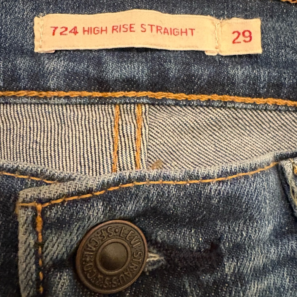 LEVI’S 724 HIGH RISE STRAIGHT WOMEN'S JEANS SIZE 29 - Picture 7 of 15
